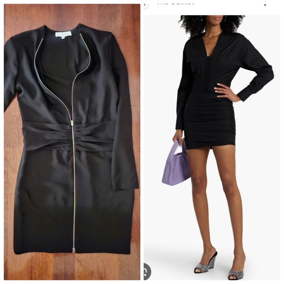 Iro Minimalist Zip Black Slim Fit Snatched Dress 38 Fr , 2/4 US - Picture 1 of 7